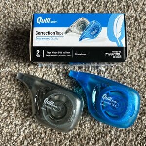 Correction Tape (2/pk) New! Tape width 3/16 in 32.8 ft length. White out.